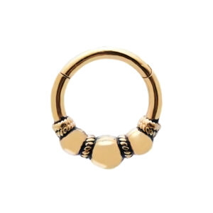 ARGOLA CLICKER ETHNIC HINGED 3 BOLL AÇO