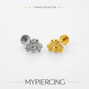 Labret Abelha Lisa de Titânio