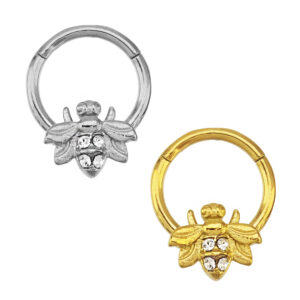 ARGOLA CLICKER ABELHA AÇO