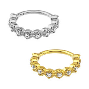 ARGOLA CLICKER ZIRC GARRA AÇO