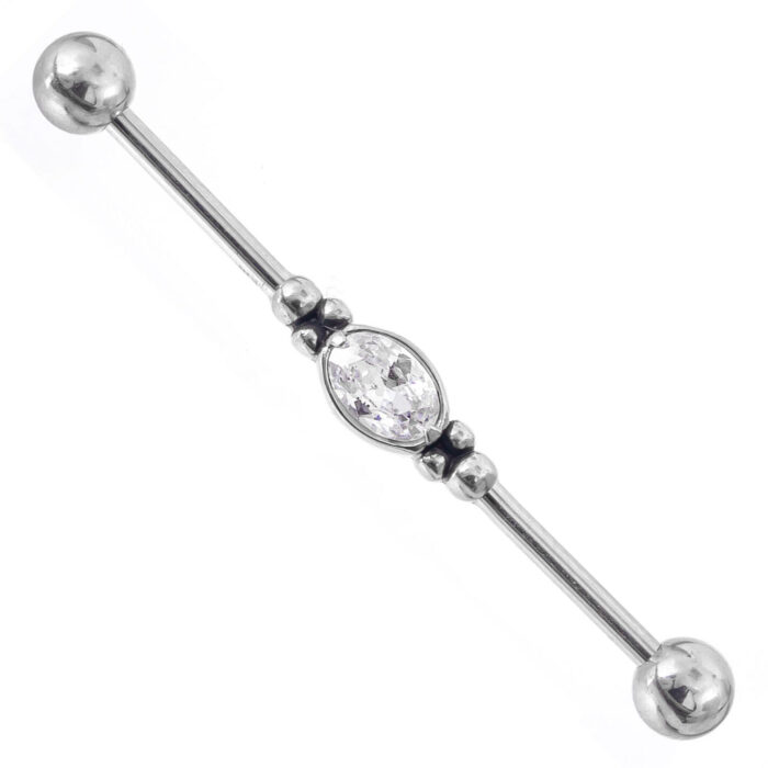 TRANSVERSAL OVAL ZIRC CUBIC AÇO