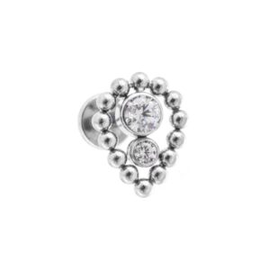 LBT GOTA BEADED 2 ZIR TIT (CX2)