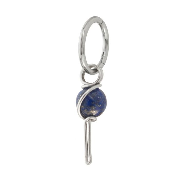 SEGMENTO AÇO PINGENTE LAPIS LAZULI