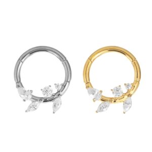 ARGOLA RAMO FLOR CZ TIT (ACX23)