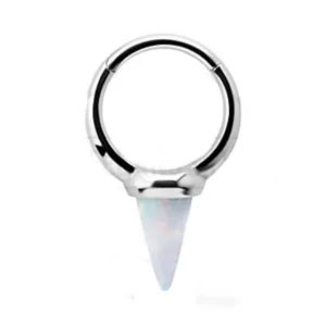 ARGOLA CLICKER CREATED SPIKE OPALA AÇO