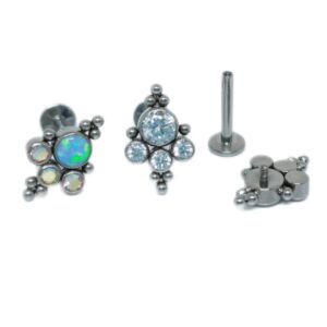 LBT TIT 4P E 8 BEADED D017 (CX17)
