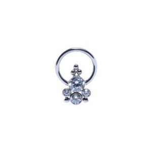 CAPTIVE WITH BEZEL SET 7 CZ TIT