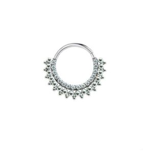 ARGOLA CLICKER PONTILHADA 10 ZIRC TIT (ACX3)