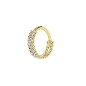 ARGOLA 2F BEADS 1F ZIRC TIT (ACX11)