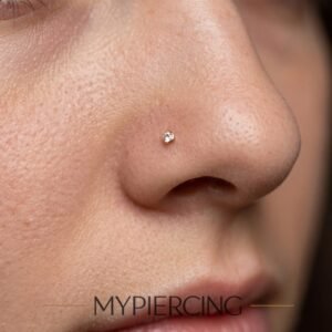 Nostril de Ouro 18k com Zircônia