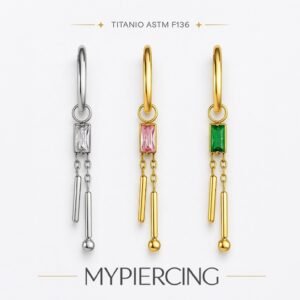 Argola Square Needles CZ