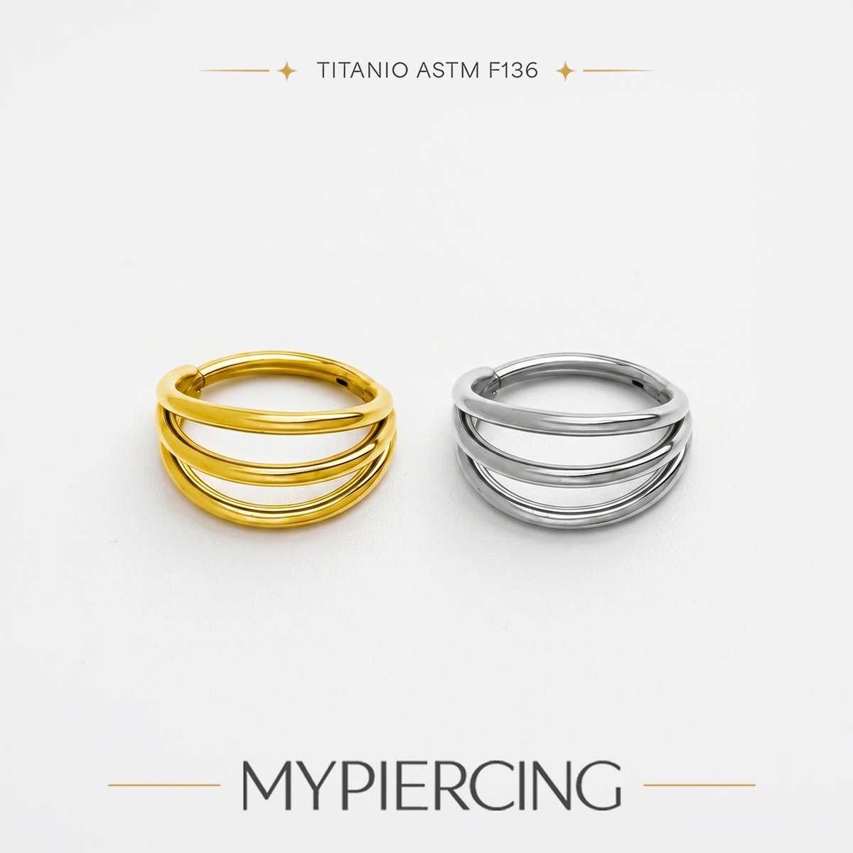 Conch Triple Liscio in Titanio ASTM F136