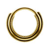 ARGOLA CLICKER SATURNO TRIBAL LISO AÇO