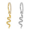 ARGOLA CZ PINGENTE SNAKE TIT