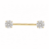BARBELL MAMILO ZIRC CUBIC AÇO