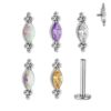 LBT NAVETE 6 BEADED CZ TIT (CX3)
