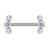 MAMILO PIN PUSH CLUSTER 3 ZIRCONIA TIT