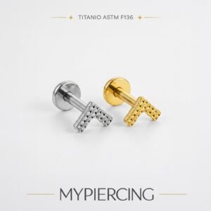 Labret Push Pin V Martelado de Titânio