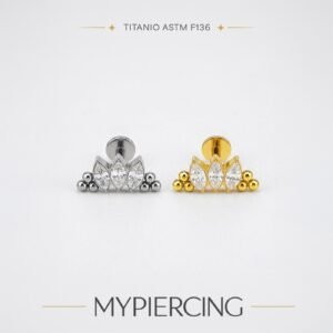 Labret 3 Navetes com Beads