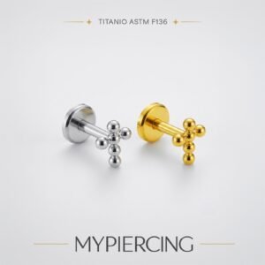 Labret Push Pin Cruz de Beads