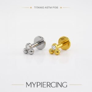 Labret Push Pin Trillion 2 Beads 1 Zirc
