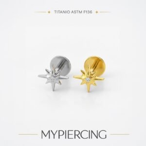 Labret Mini Estrela de Titânio