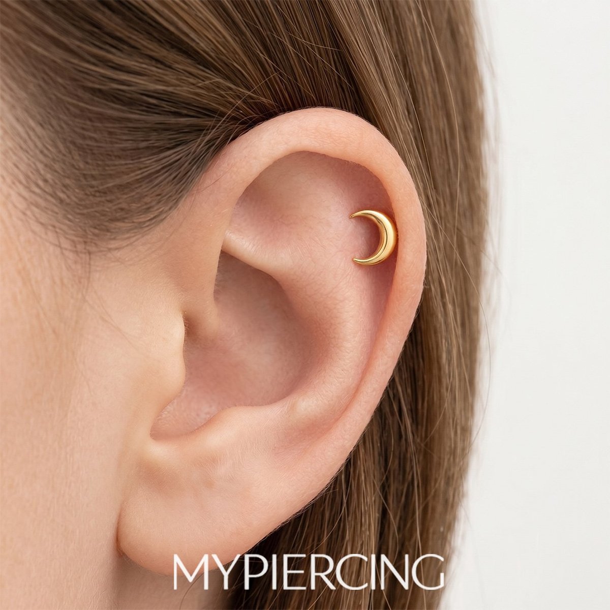 Labret Luna Piena in Titanio ASTM F136 Pin Push