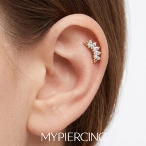 Labret Cluster 5 Navetes com Beads