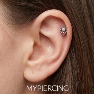 Labret Gota de Beads com Zircônia Titânio