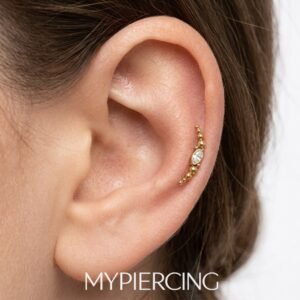 Labret Cluster de Beads com Navete