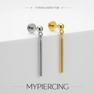 Labret Push Pin com Palito de Titânio