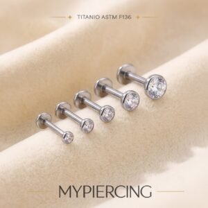 Labret Push Pin Zircônia Sem Garra