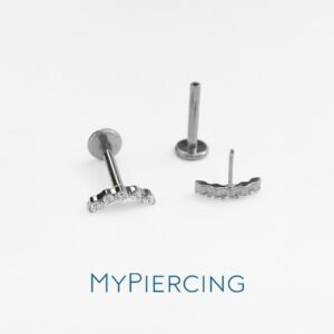 Labret Push Pin Cluster 5 Zircônias Tit