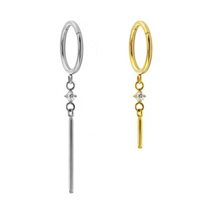 ARGOLA PINGENTE PALITO CZ P.LUZ TIT (ACX22)