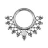 ARGOLA LEQUE RENDA CZ BR TIT (ACX1)
