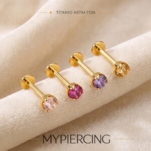 Labret Pedestal de Zircônia Titânio