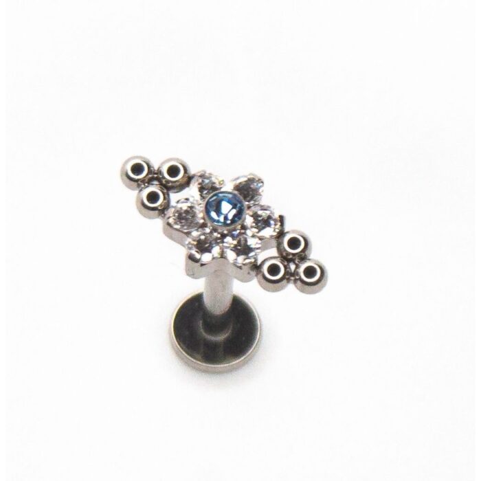 LBT TIT FLOR ZIRC E 6 BEADED (CX12)