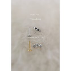 LBT PIN PUSH CLUSTER 3 CZ GARRA TIT (CX3)