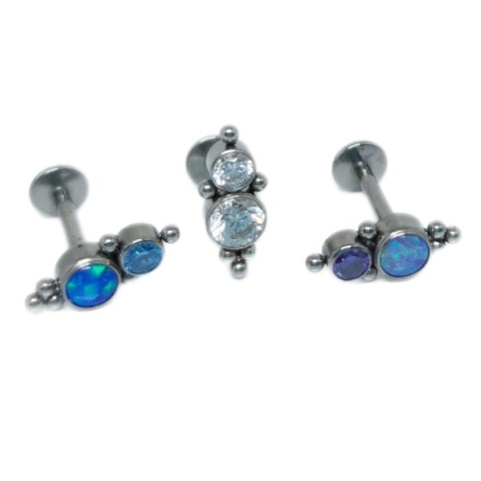 LBT TIT INDIANO 2 ZIRC/OPALA 6 BEADED D026 (CX17)