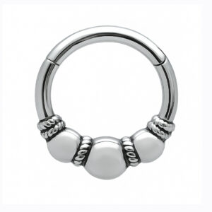 ARGOLA CLICKER ETHNIC HINGED 3 BOLL AÇO