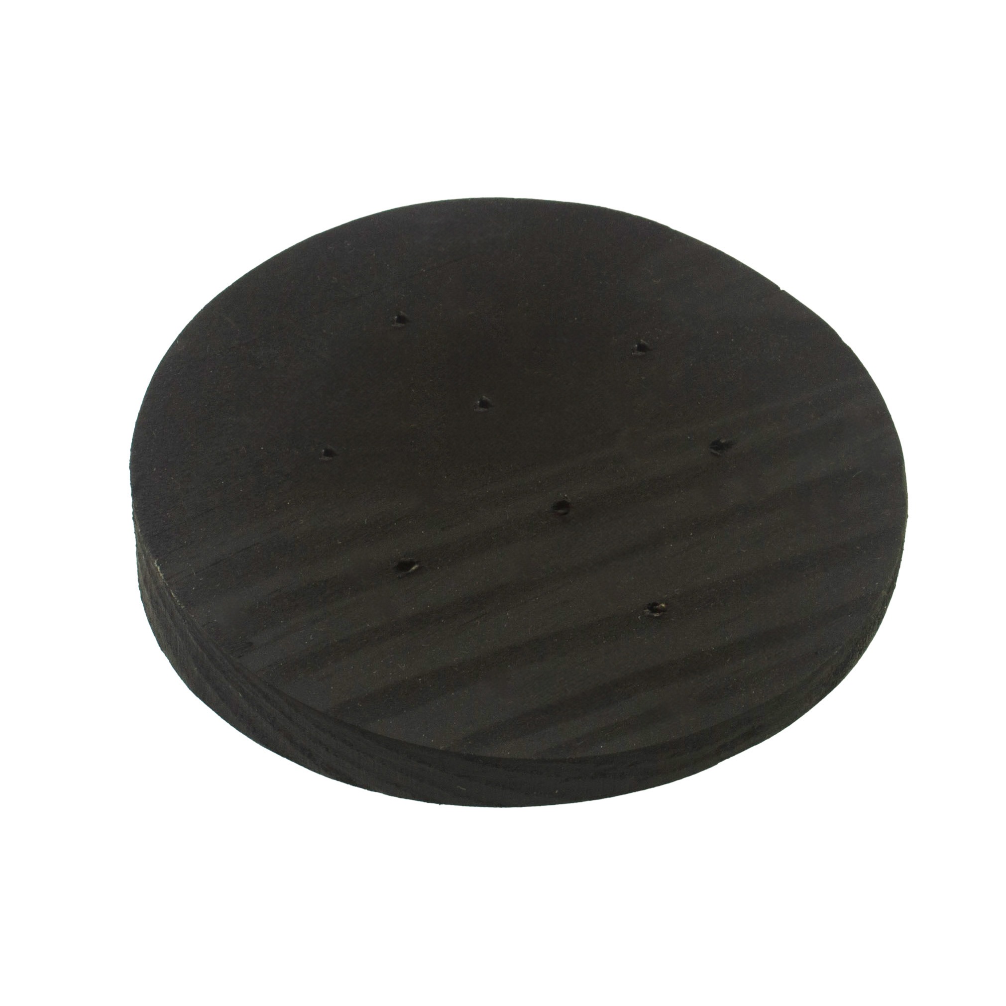 Mostruário Redondo Preto de Madeira