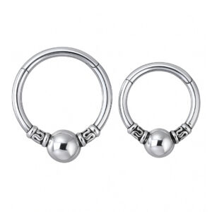 ARGOLA CLICKER ETHNIC HINGED 1 BOLL AÇO