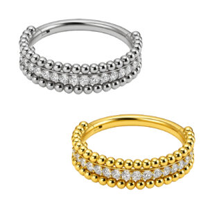 ARGOLA 2F BEADS 1F ZIRC TIT (ACX11)