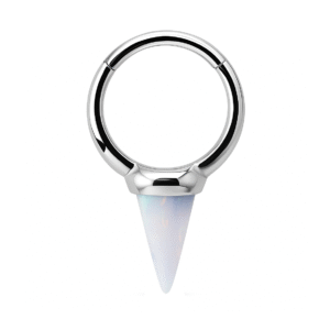 ARGOLA CLICKER CREATED SPIKE OPALA AÇO