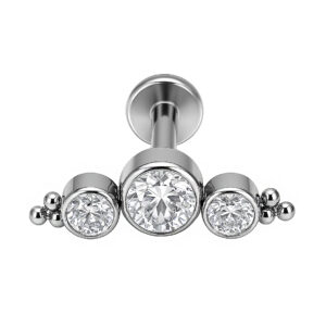 LBT TIT CLUSTER 3P E 6 BEADED (CX19)