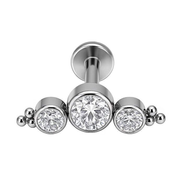 LBT TIT CLUSTER 3P E 6 BEADED (CX19)