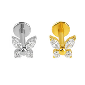 LBT BUTTERFLY CZ 2 ROUND TIT (CX38)