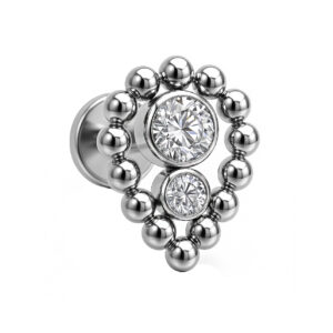 LBT GOTA BEADED 2 ZIR TIT (CX2)