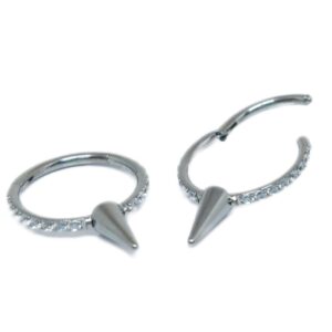 ARGOLA CLICKER CRA ZIRC SPIKE TIT (ACX10)