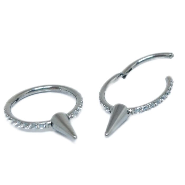 ARGOLA CLICKER CRA ZIRC SPIKE TIT (ACX10)